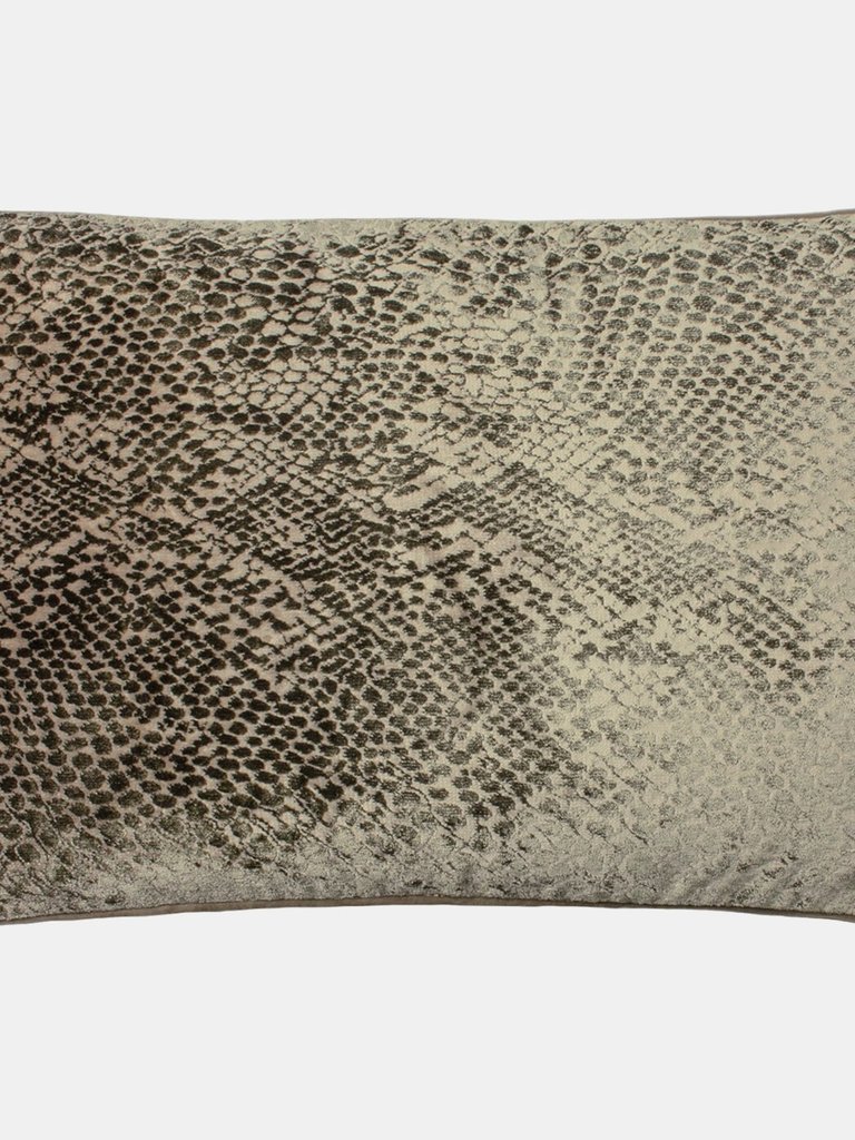 Paoletti Python Throw Pillow Cover - Champagne/Black