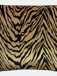 Paoletti Tigris Throw Pillow Cover (Gold/Black) (One Size) - Gold/Black