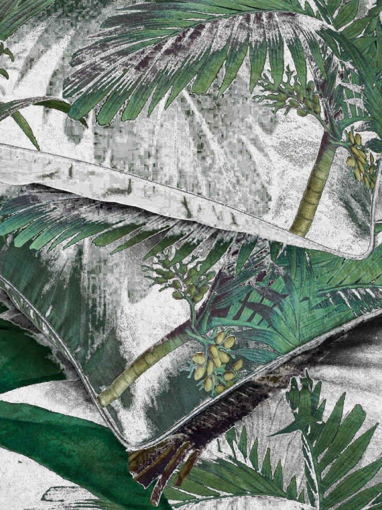 Siona Tropical Duvet Set Queen (UK - King) - Green