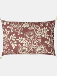Somerton Floral Throw Pillow Cover Mulberry - One Size - Mulberry