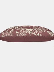Somerton Floral Throw Pillow Cover Mulberry - One Size