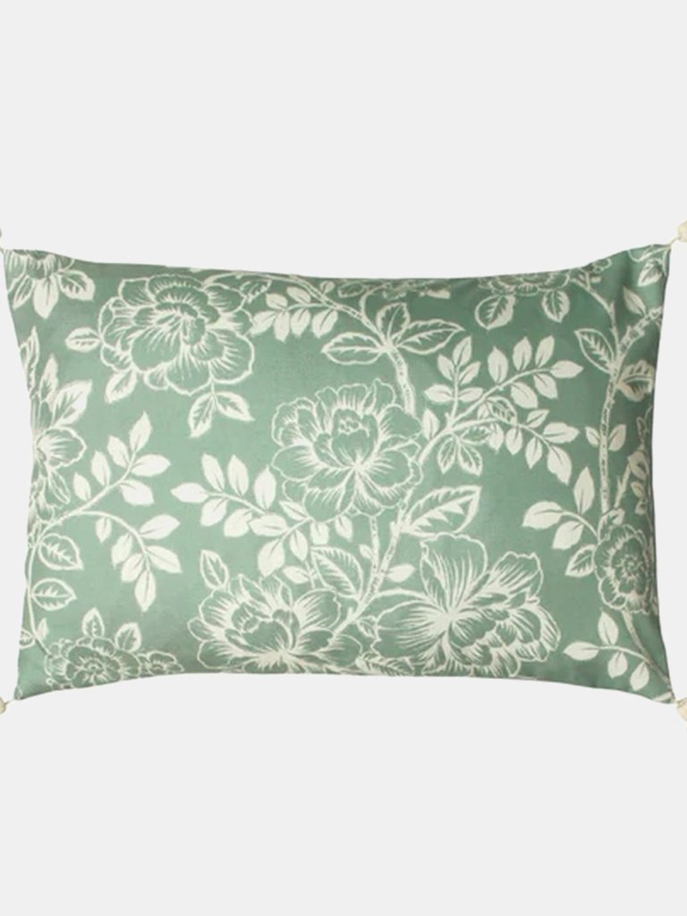 Somerton Floral Throw Pillow Cover Sage - One Size - Sage