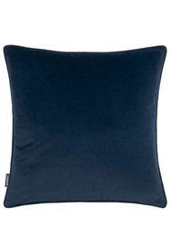 Tayanna Velvet Metallic Throw Pillow Cover - Navy