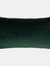 Torto Velvet Rectangular Throw Pillow Cover - 30cm x 60cm - Emerald/Moss
