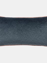 Torto Velvet Rectangular Throw Pillow Cover - 30cm x 60cm - Slate/Blush