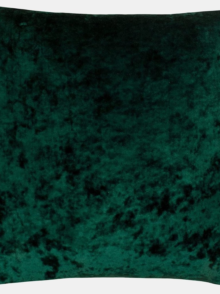 Verona Crushed Velvet Throw Pillow Cover - Emerald Green (55cm x 55cm) - Emerald Green