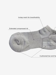 All Day Pile Ankle Socks 3 Pairs - Grey