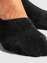 Basic No Show Socks 3 Pairs - Black