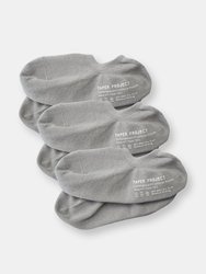 Basic No Show Socks 3 Pairs - Grey - Grey