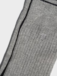 Basic Rib Crew Socks - Grey