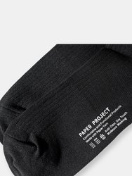 Cotton Rib Crew Socks - Black