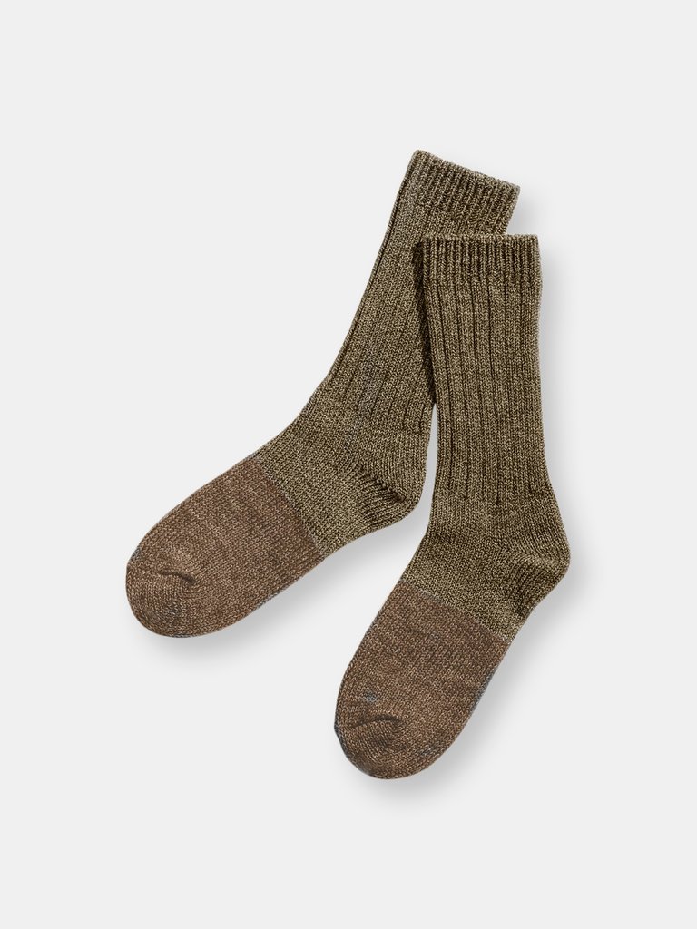 Heather Camp Socks - Moss - Moss