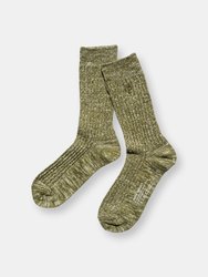 Hemp Heather Crew Sock - Fern - Fern