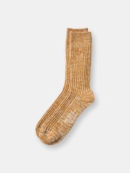 Hemp Heather Crew Sock - Ochre - Ochre