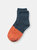 Indigo Color Block Short Sock - Navy - Navy