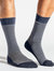 Nautical Stripe Crew Socks - Indigo