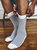 Nautical Stripe Crew Socks - White