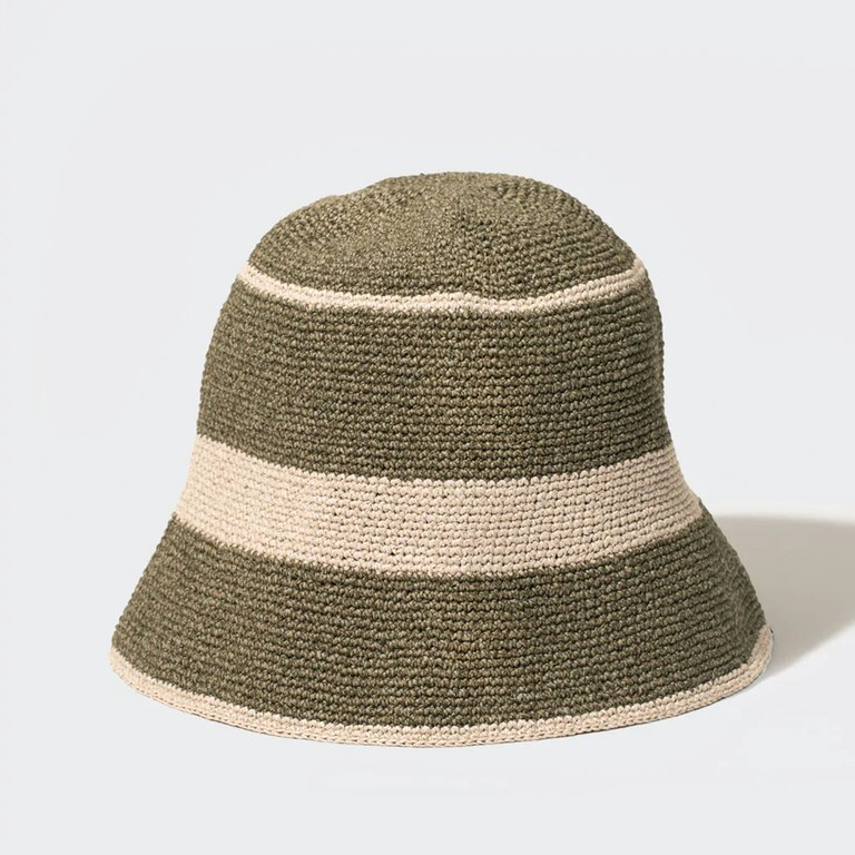 Paper Crochet Bucket Hat - Army - Army