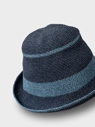 Paper Crochet Bucket Hat - Denim