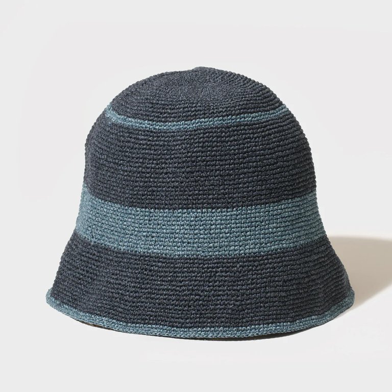 Paper Crochet Bucket Hat - Denim - Denim