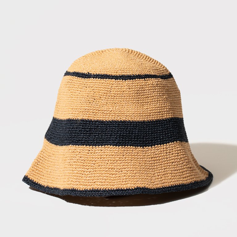 Paper Crochet Bucket Hat - Straw - Straw