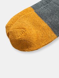 Paper x Cotton Color Block Short Socks - Iron