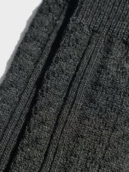Paper x Superwash Wool Cable Socks - Black