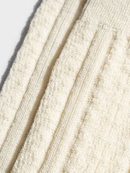 Paper X Superwash Wool Cable Socks - White