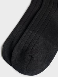 Paper X Superwash Wool Over The Calf Socks - Black
