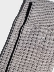 Paper X Superwash Wool Rib Crew Socks - Grey