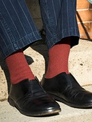 Pique Crew Socks - Burgundy