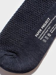 Pique Crew Socks - Navy