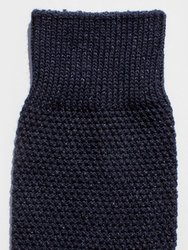 Pique Crew Socks - Navy