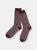 Recycled Wool Jacquard Socks - Burgundy