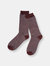 Recycled Wool Jacquard Socks - Burgundy