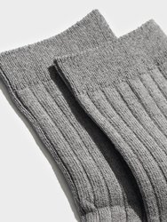 Rib Anklet Socks - Grey