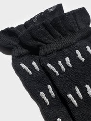 Ruffle Shower Short Socks - Black