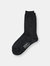 Wool Cable Crew Sock - Charcoal - Charcoal