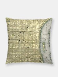 Philadelphia, Pennsylvania City Skyline With Vintage Philadelphia Map