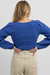 Cropped Button Cardigan In Royal Blue