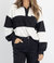 Elianna Polo Sweater In Black/White - Black/White