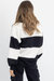 Elianna Polo Sweater In Black/White