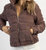 Jenna Corduroy Puffer Jacket In Choco