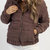 Jenna Corduroy Puffer Jacket In Choco