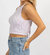 Knit Backless Self-Tie Crop In Lavender