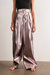 Mabel Wide-Leg Metallic Cargo Pants In Silver