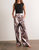 Mabel Wide-Leg Metallic Cargo Pants In Silver