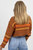 Stripe Turtleneck Sweater In Cinnamon