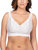 Adriana Banded Stretch Lace Wireless Bralette In Pearl White - Pearl White