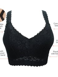 Adriana Wire-Free Lace Bralette - Black